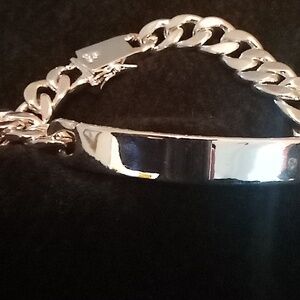 Men's solid sterling silver bracelet